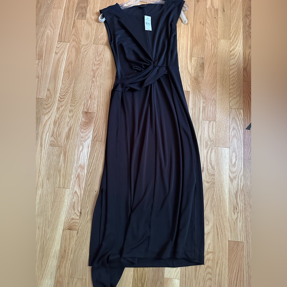 ann taylor elegant long black dress